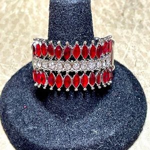 Marquee cut red stones